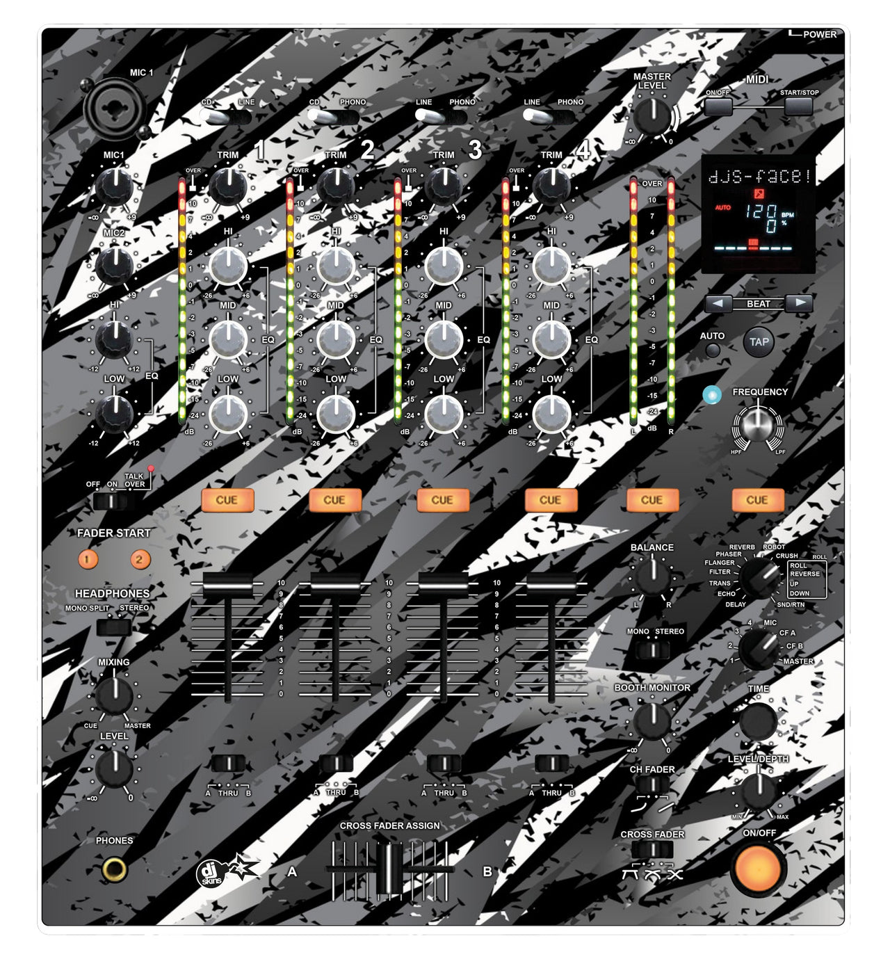Pioneer DJ DJM 700 Skin Sparkasm Grey