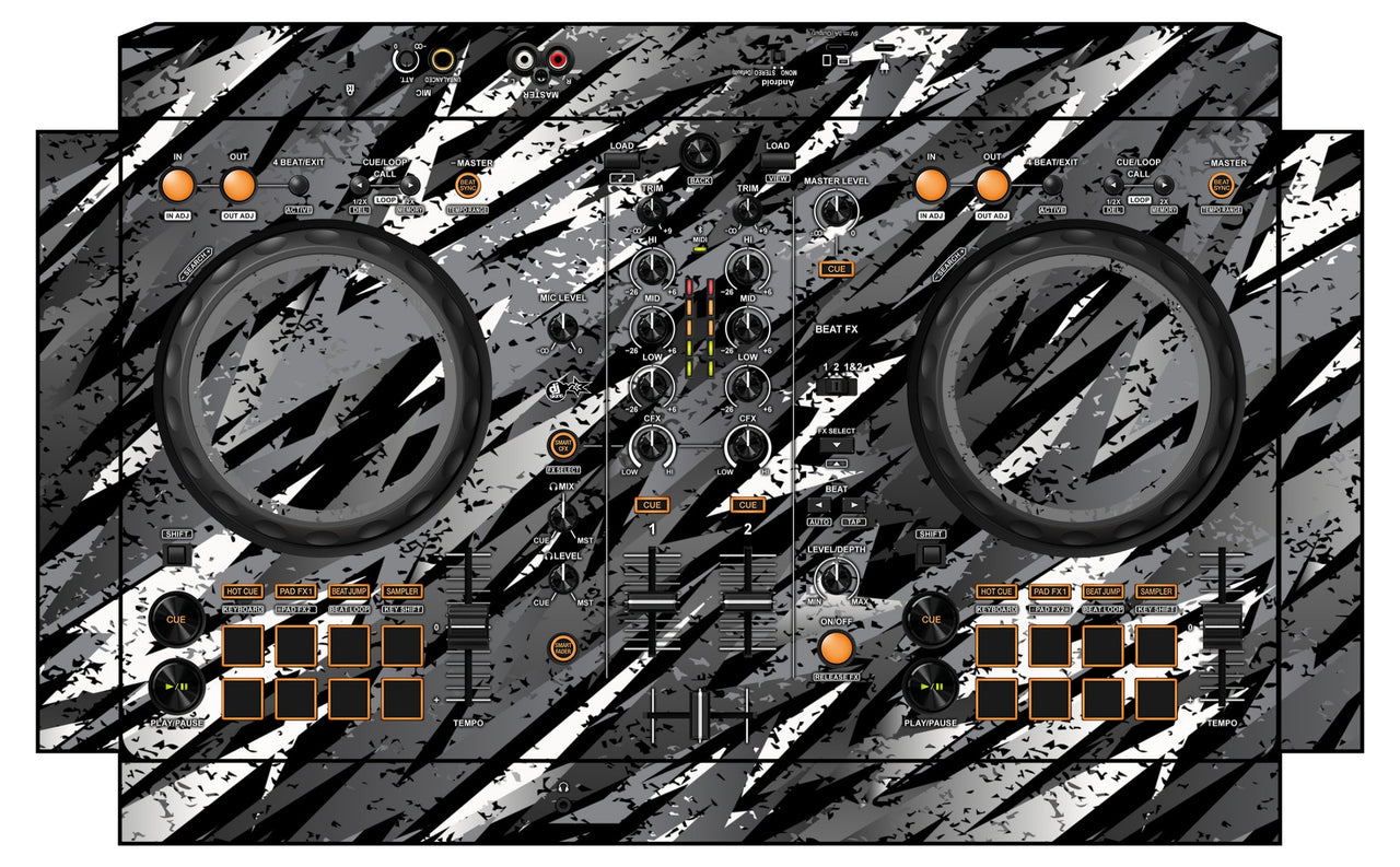 Pioneer DJ DDJ FLX 4 Skin Sparkasm Grey