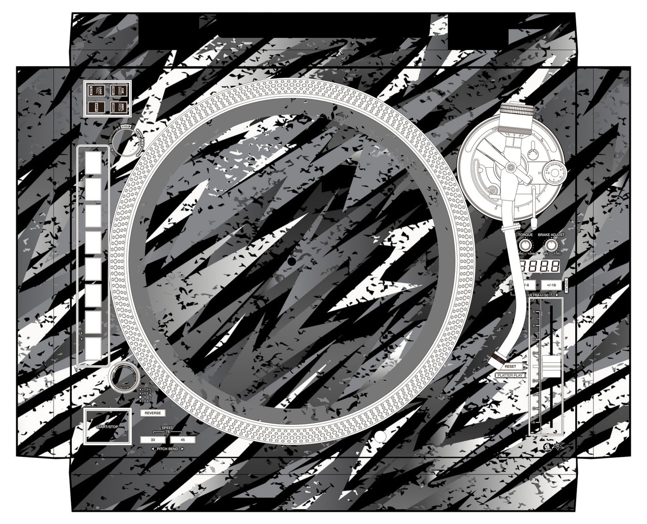Reloop RP 8000 MK2 Skin Sparkasm Grey