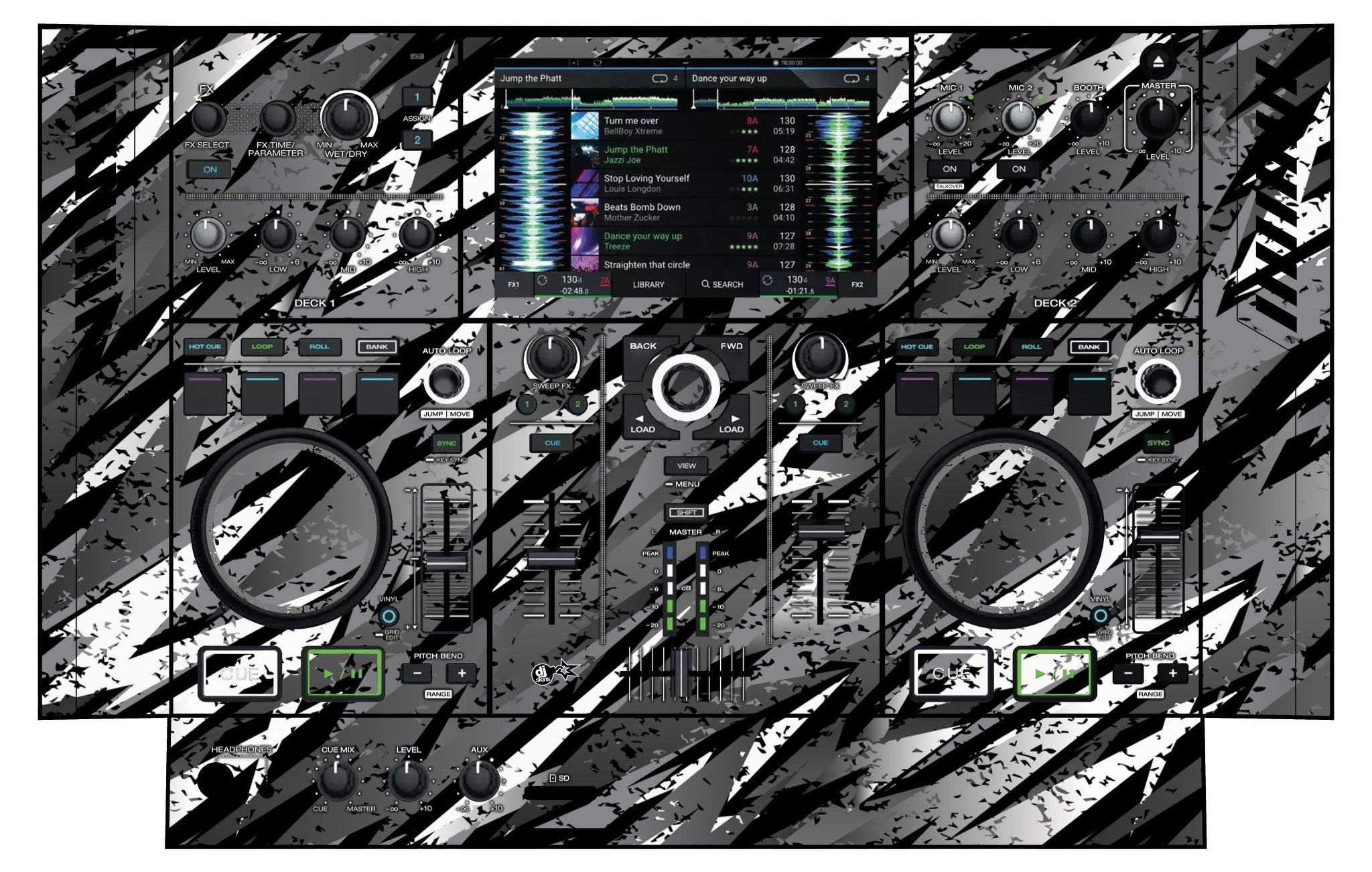 Denon DJ PRIME GO Skin Sparkasm Grey