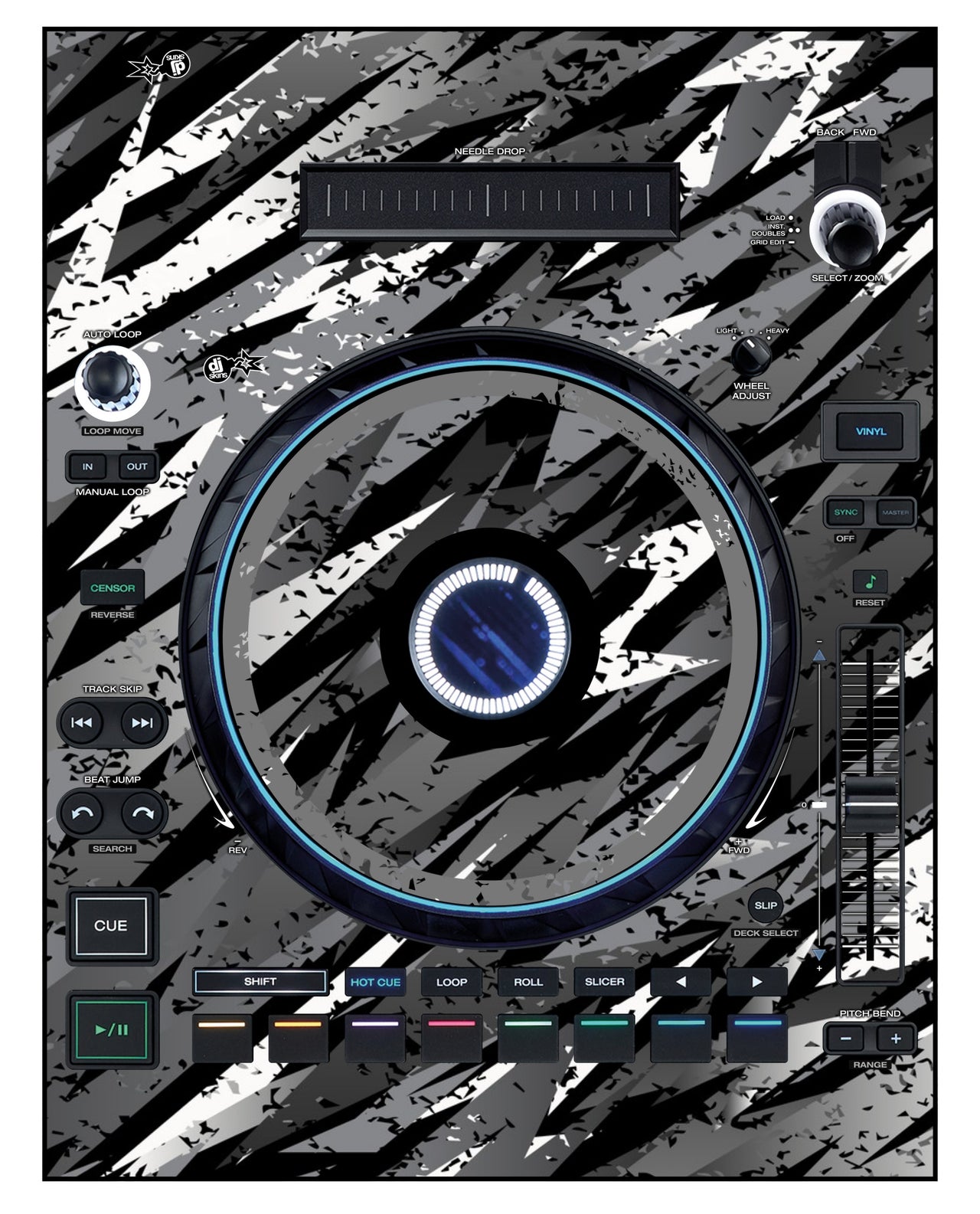 Denon DJ LC 6000 Skin Sparkasm Grey