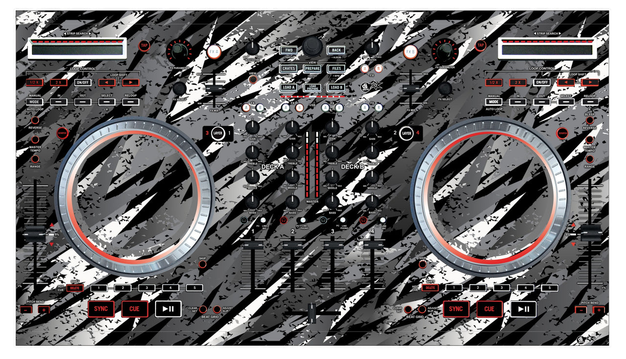 Numark NS 6 Skin Sparkasm Grey