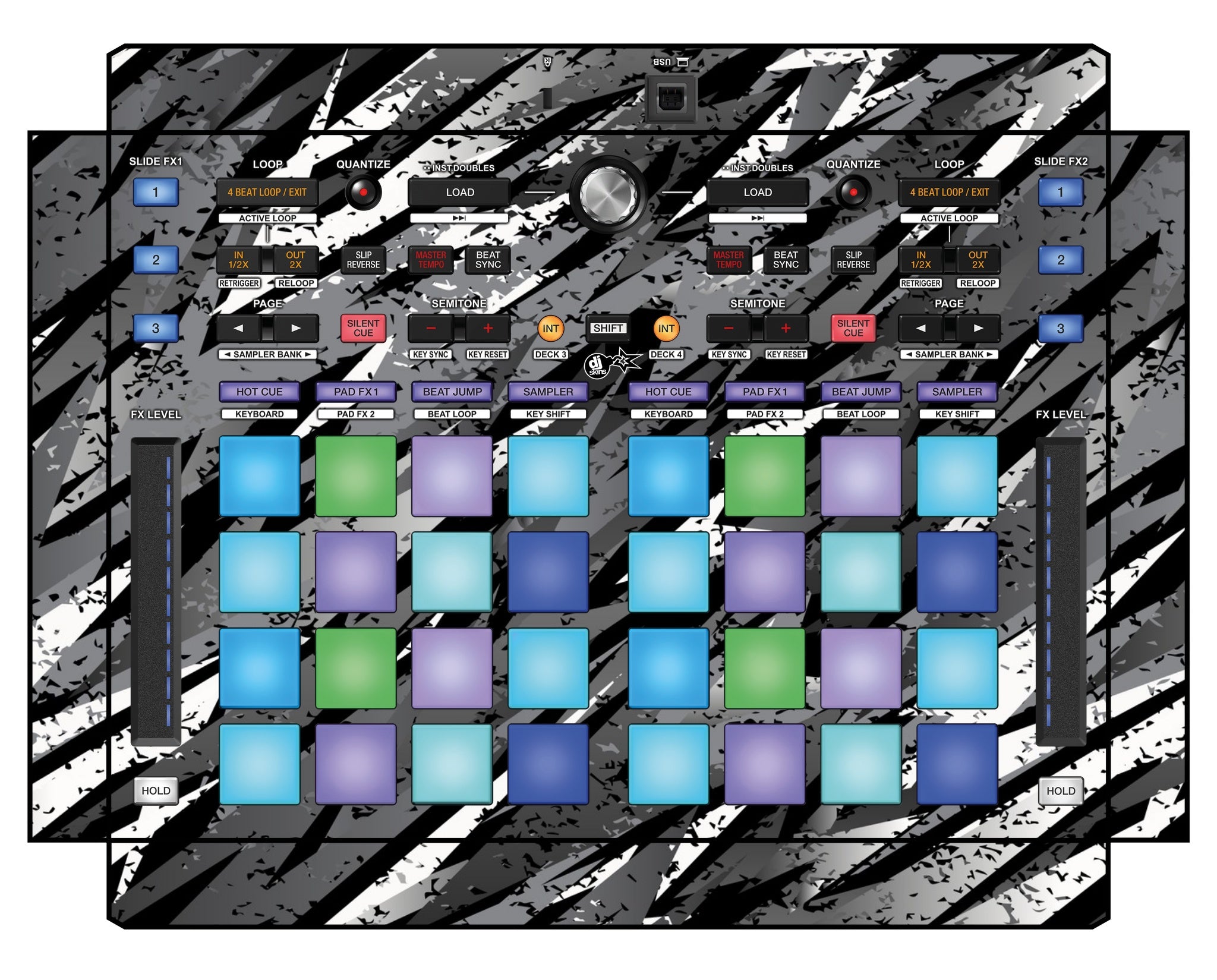 Pioneer DJ DDJ XP 1 Skin Sparkasm Grey