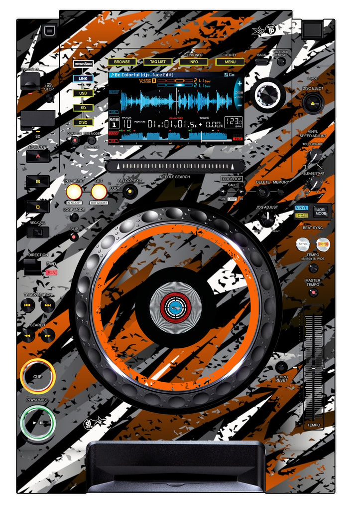 Pioneer DJ CDJ 2000 NEXUS Skin Sparkasm Orange