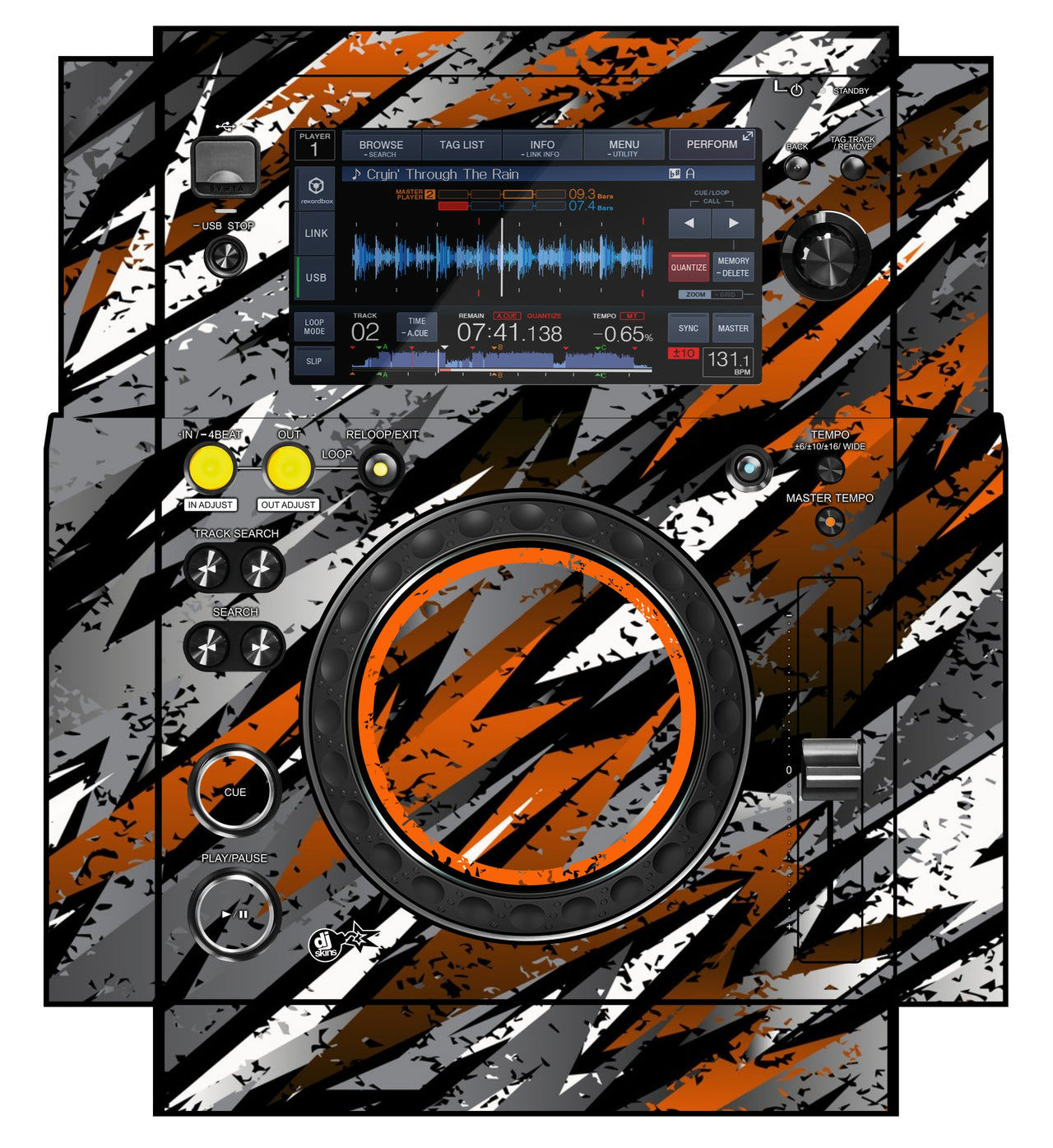 Pioneer DJ XDJ 700 Skin Sparkasm Orange