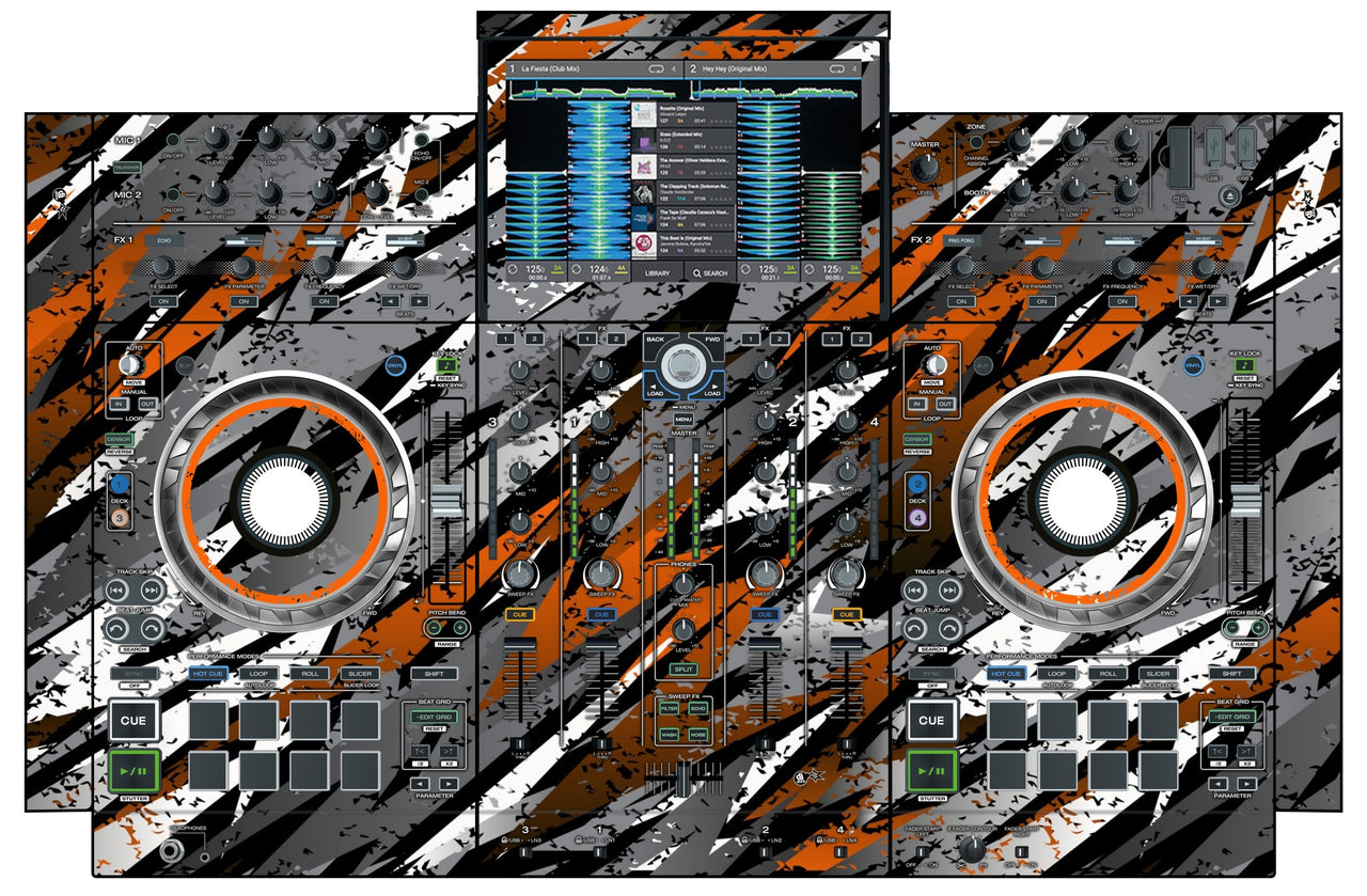 Denon DJ PRIME 4 Skin Sparkasm Orange