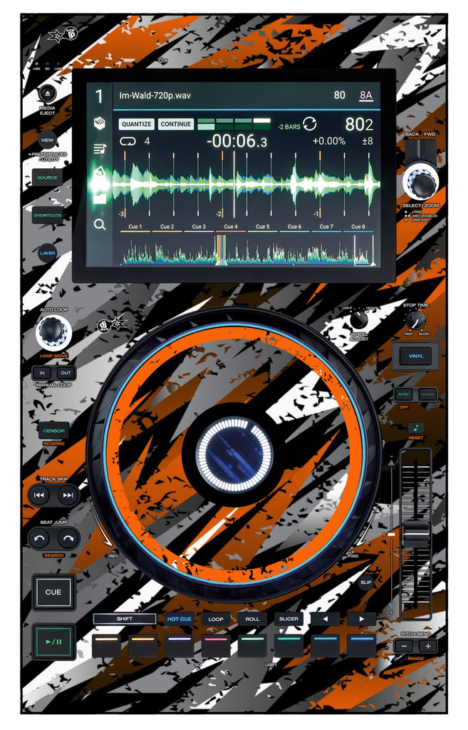 Denon DJ SC 6000 Skin Sparkasm Orange