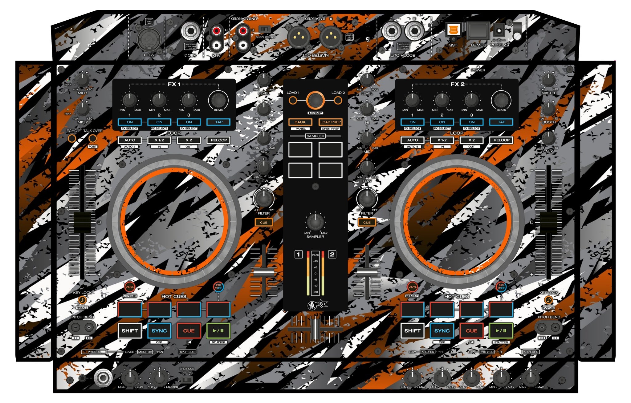 Denon DJ MC 4000 Skin Sparkasm Orange