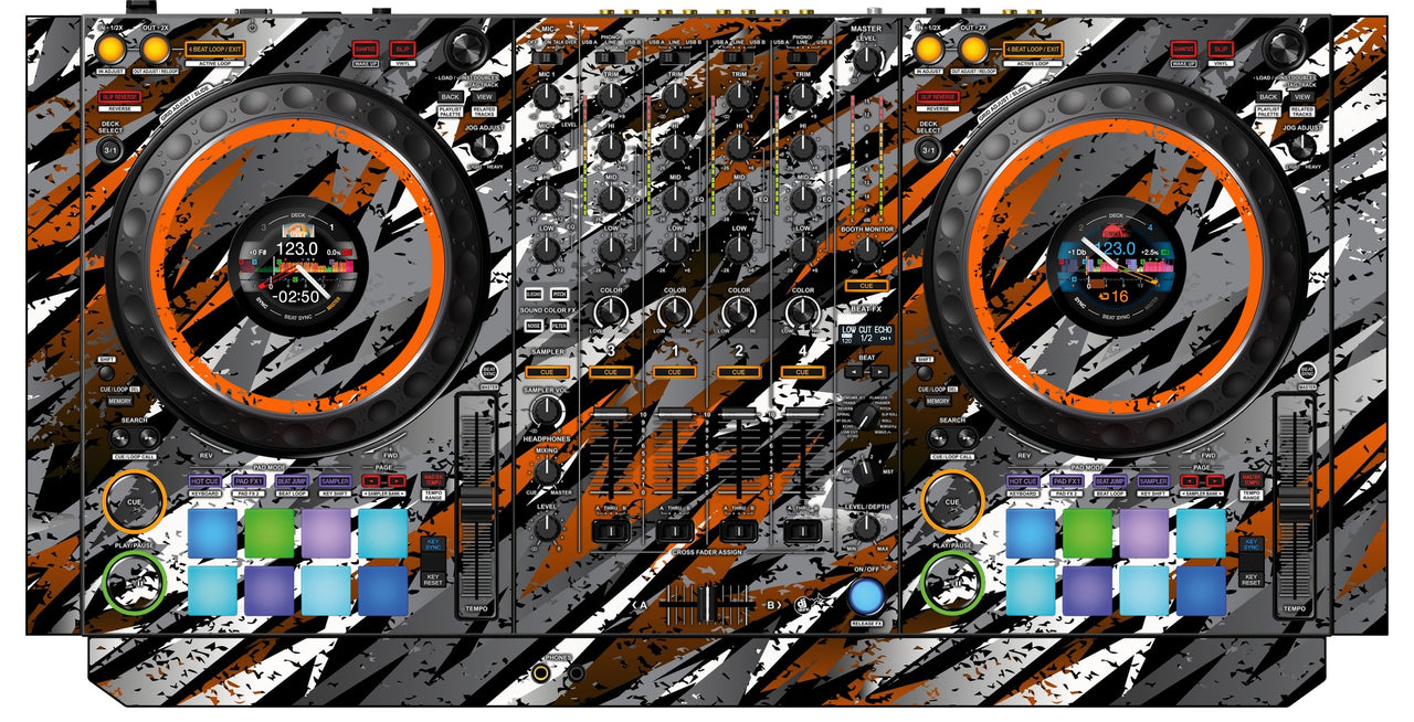 Pioneer DJ DDJ 1000 Skin Sparkasm Orange