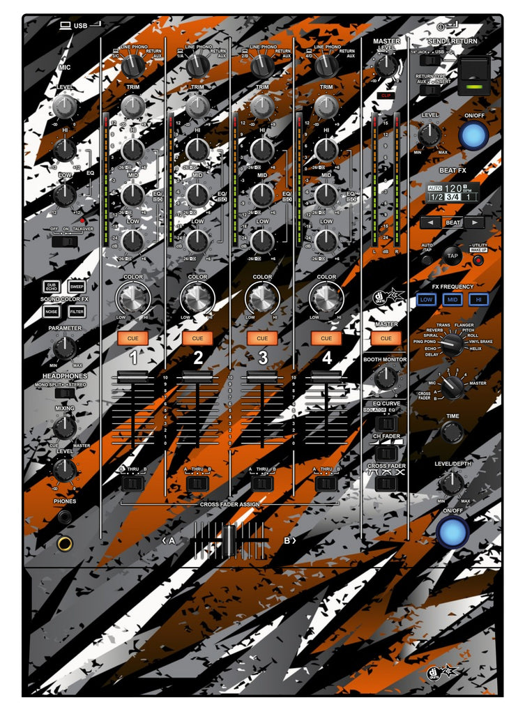 Pioneer DJ DJM 750 MK2 Skin Sparkasm Orange