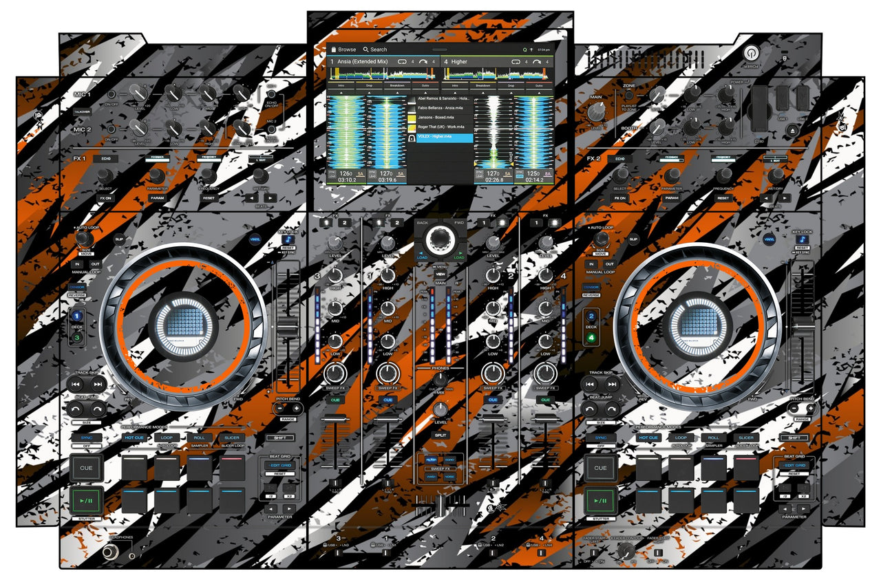 Denon DJ PRIME 4+ Skin Sparkasm Orange