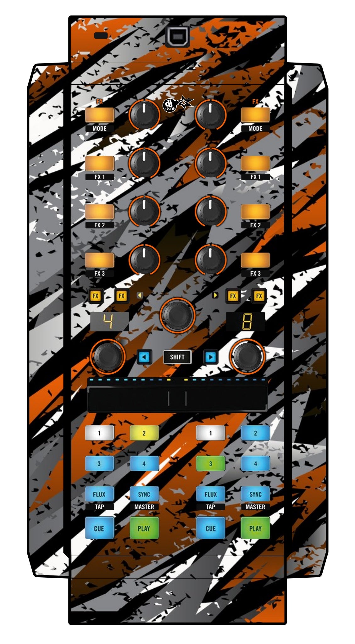 Native Instruments X1 MK2 Skin Sparkasm Orange