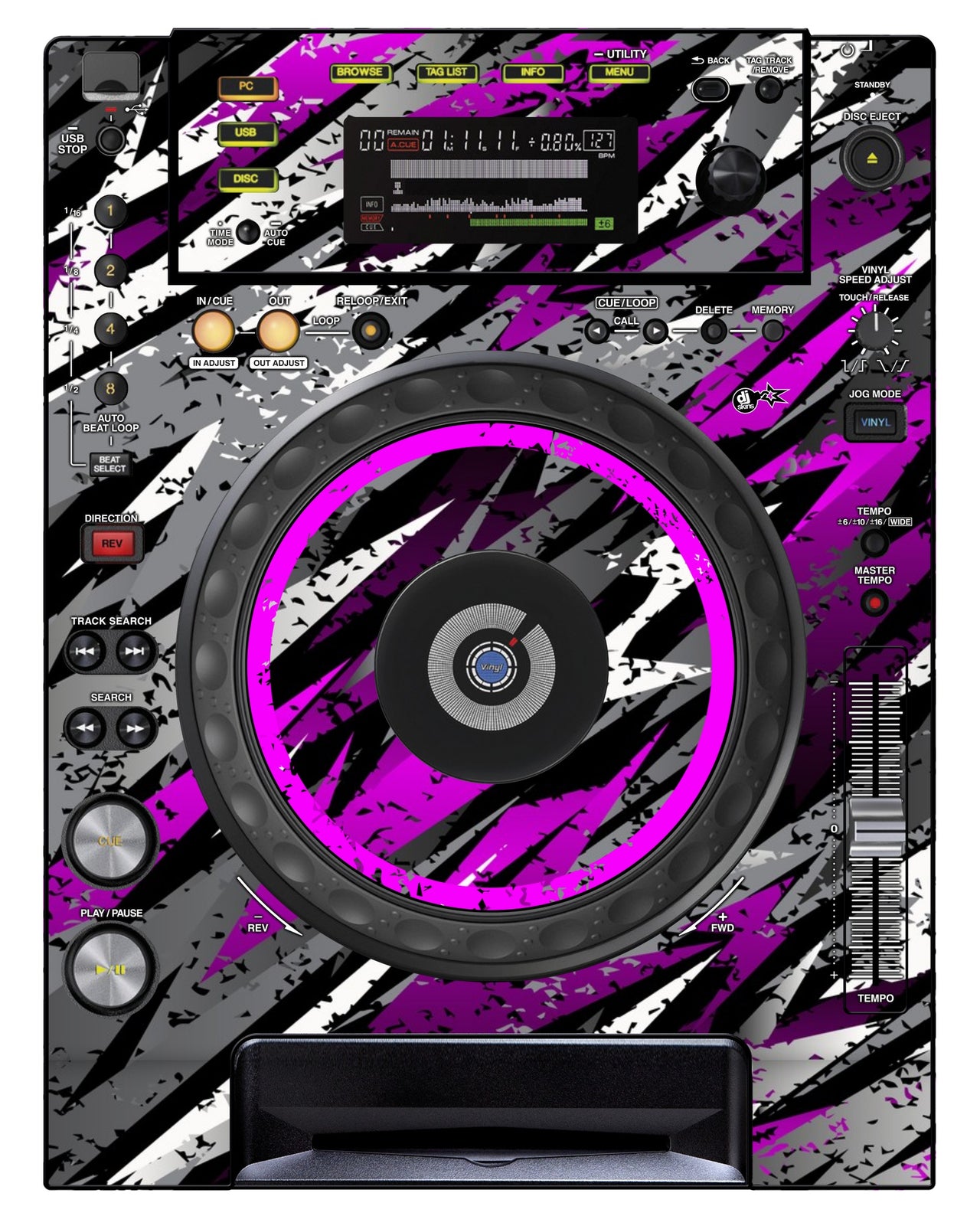 Pioneer DJ CDJ 850 Skin Sparkasm Pink