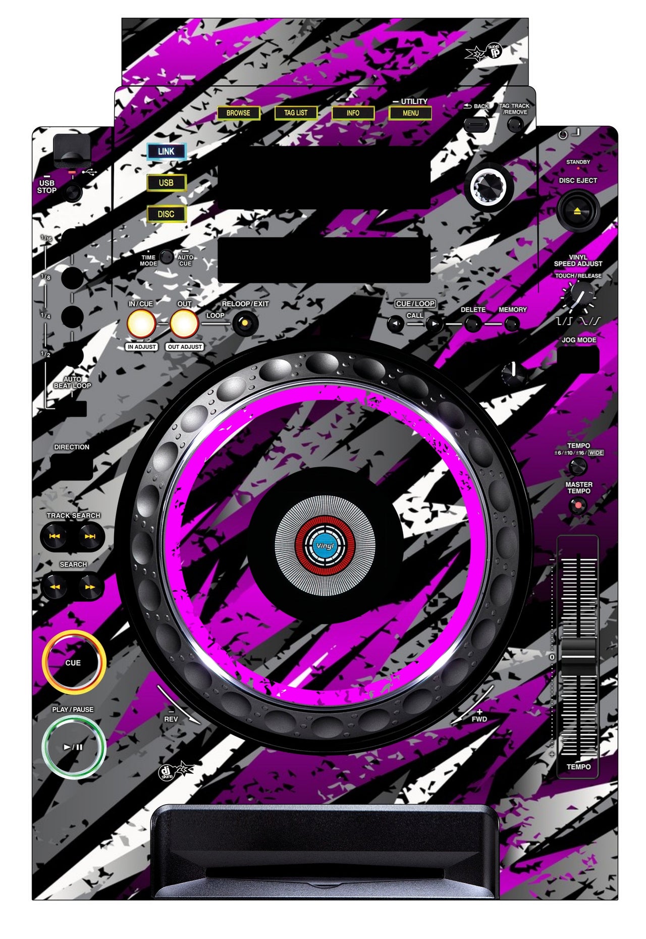 Pioneer DJ CDJ 900 Skin Sparkasm Pink