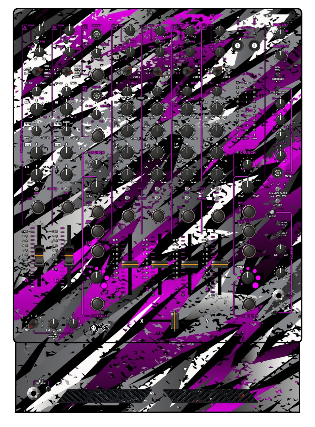 Allen and Heath XONE 96 Skin Sparkasm Pink