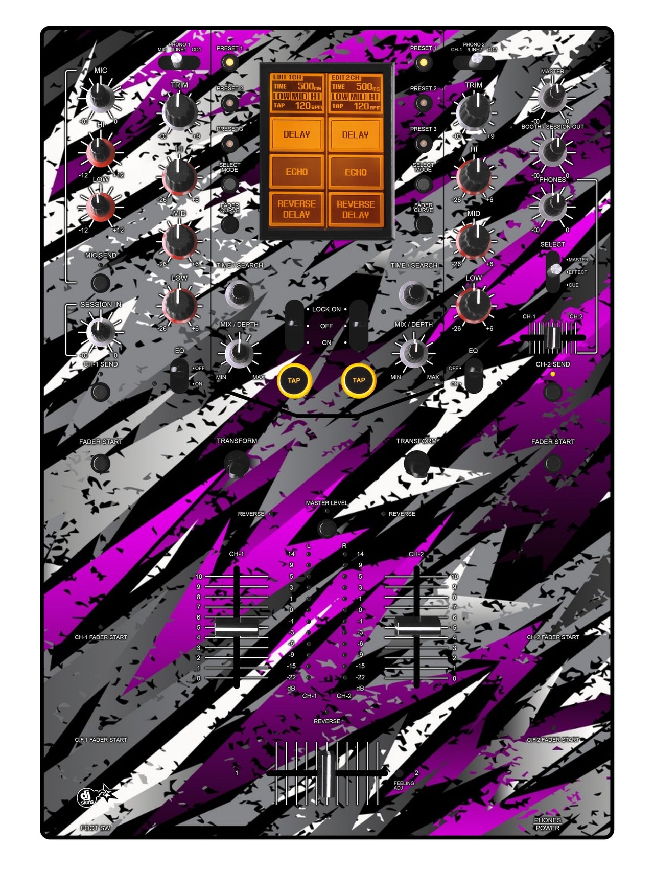 Pioneer DJ DJM 909 Skin Sparkasm Pink