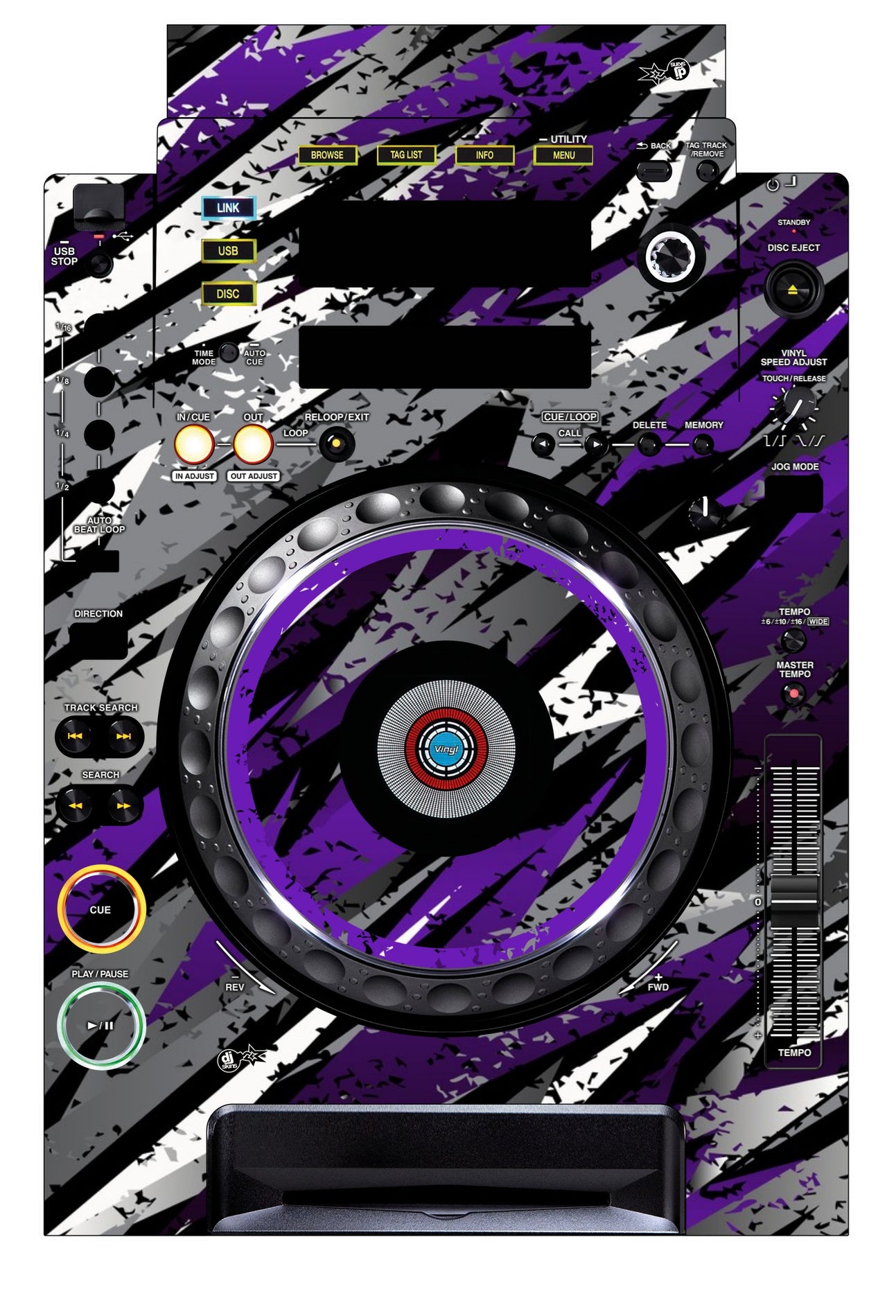 Pioneer DJ CDJ 900 Skin Sparkasm Purple