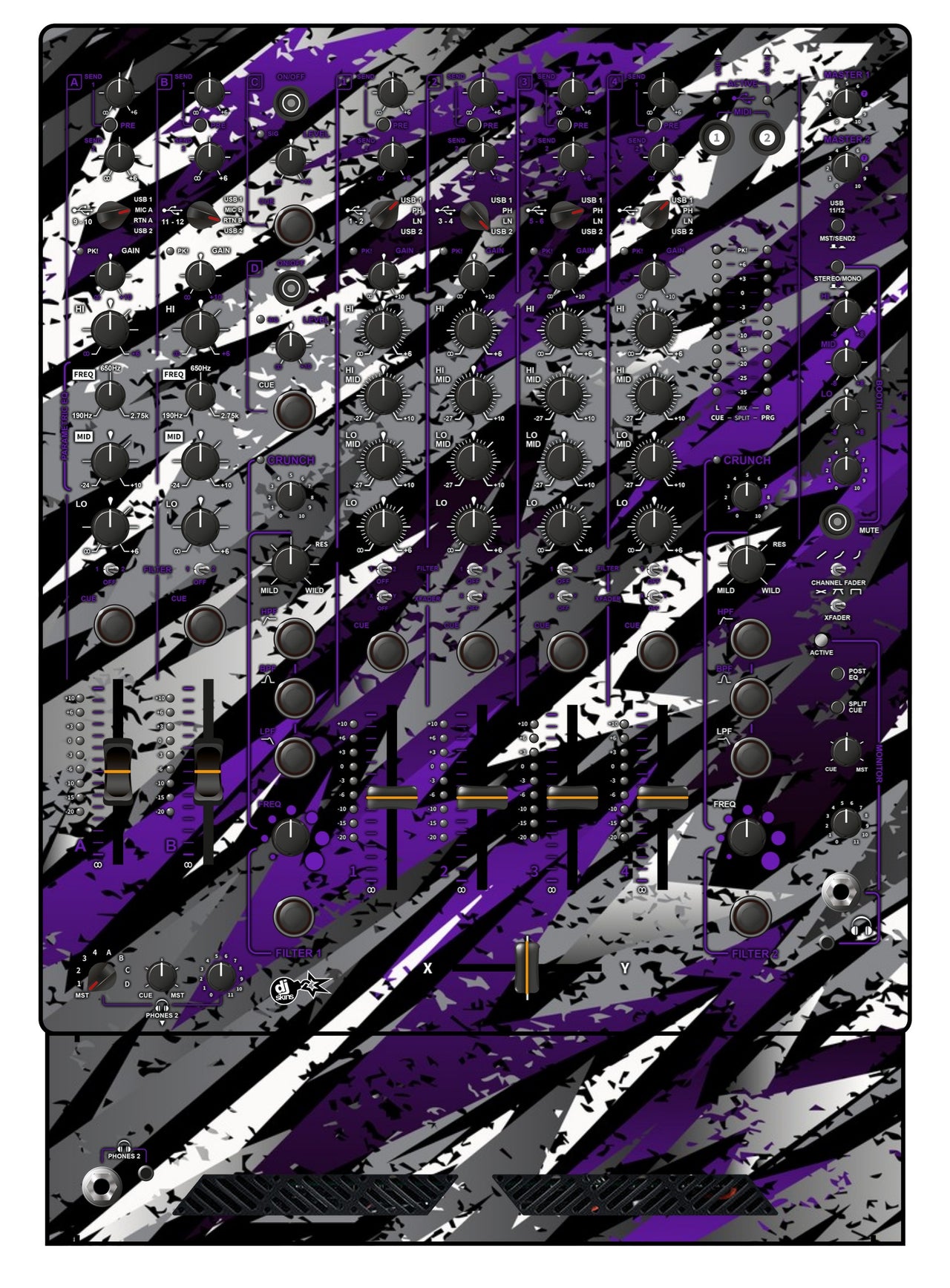 Allen and Heath XONE 96 Skin Sparkasm Purple