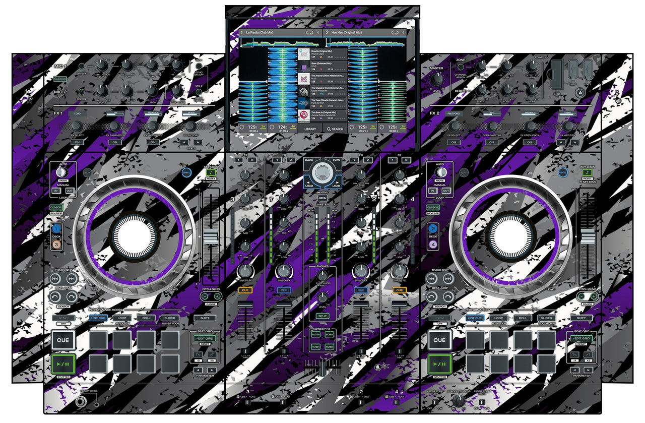 Denon DJ PRIME 4 Skin Sparkasm Purple