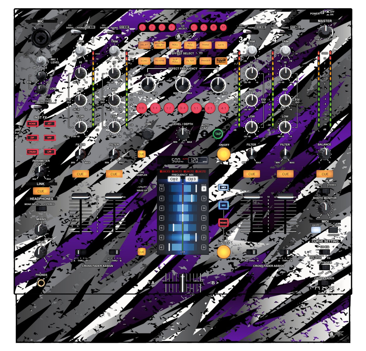 Pioneer DJ DJM 2000 Skin Sparkasm Purple
