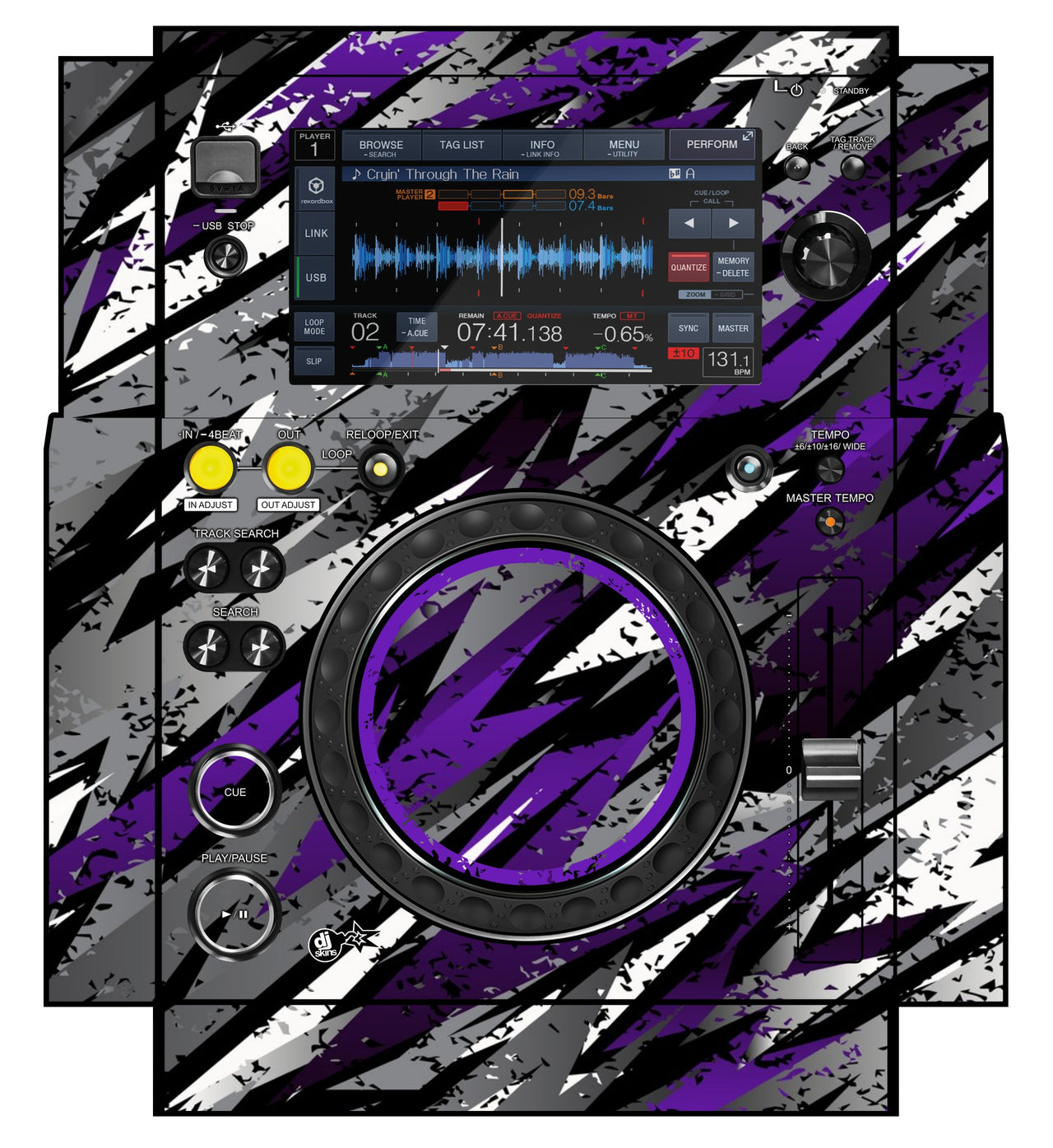 Pioneer DJ XDJ 700 Skin Sparkasm Purple