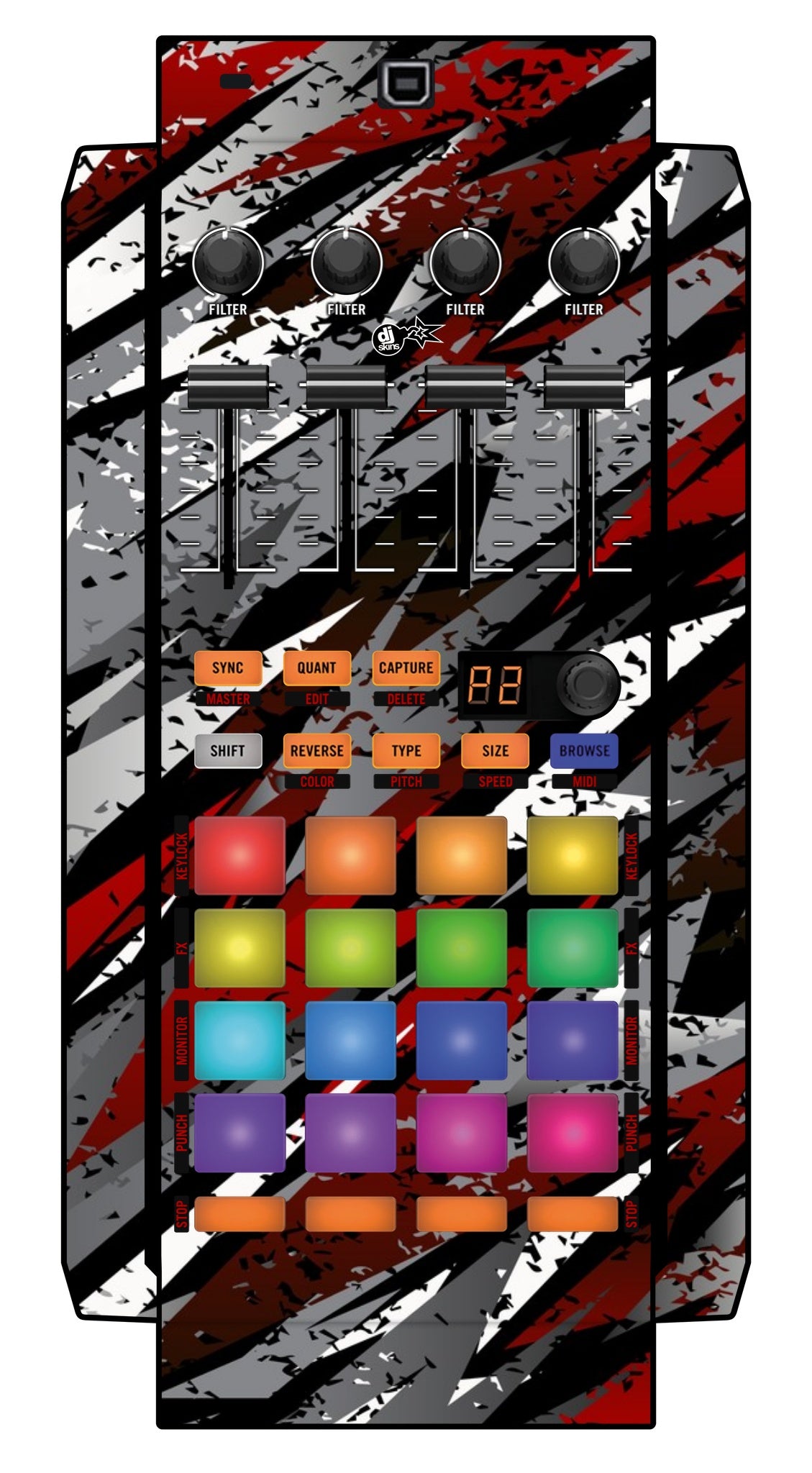 Native Instruments F1 Skin Sparkasm Red