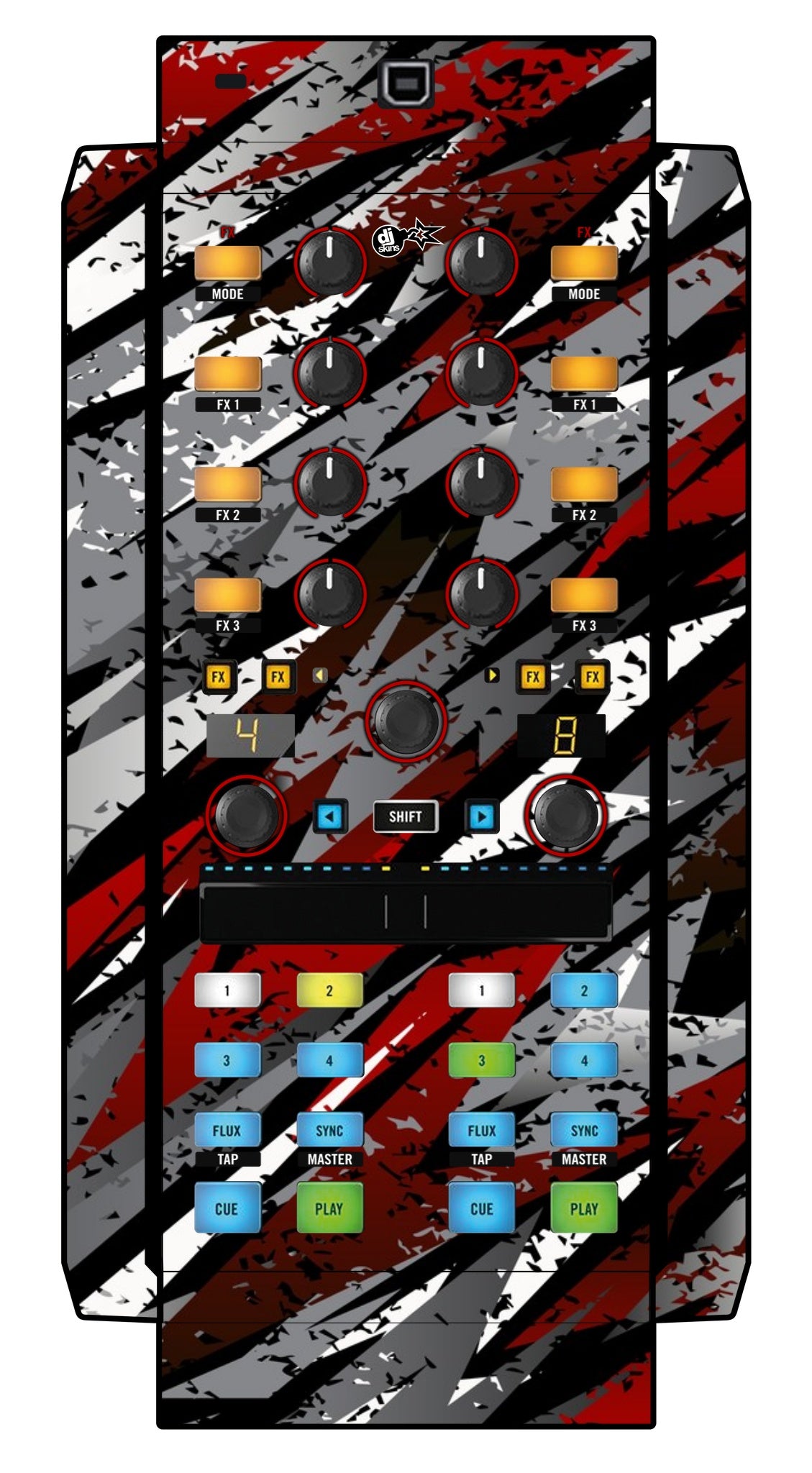 Native Instruments X1 MK2 Skin Sparkasm Red