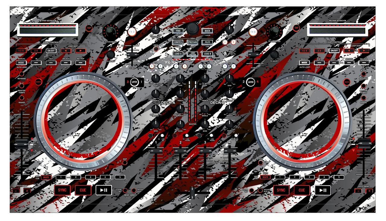 Numark NS 6 Skin Sparkasm Red