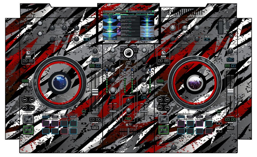 Denon DJ PRIME 2 Skin Sparkasm Red