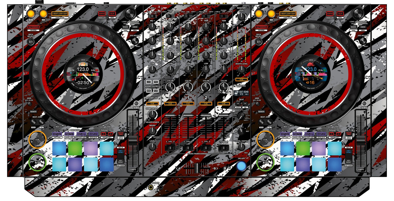 Pioneer DJ DDJ 1000 SRT Skin Sparkasm Red