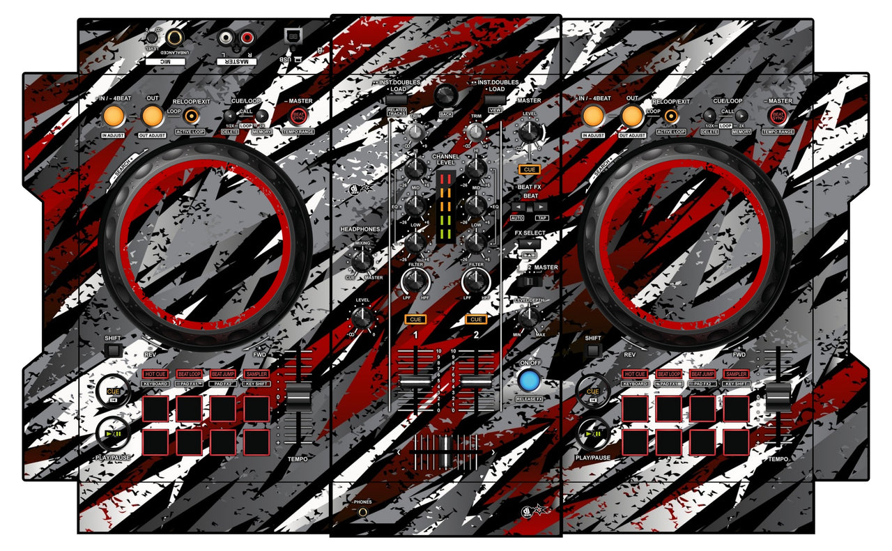 Pioneer DJ DDJ 400 Skin Sparkasm Red