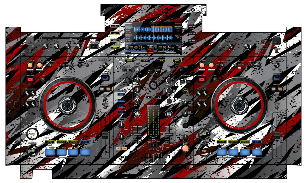 Pioneer DJ XDJ RX Skin Sparkasm Red