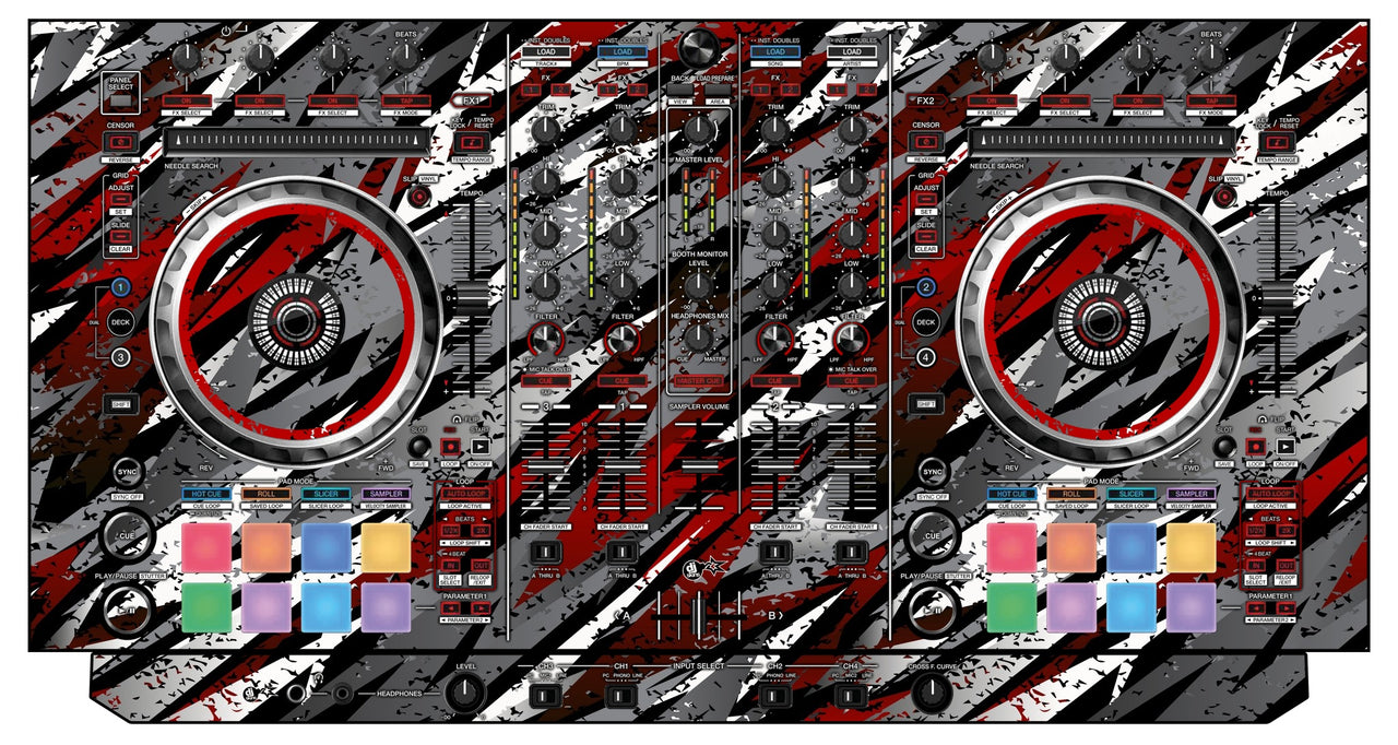 Pioneer DJ DDJ SX 2 Skin Sparkasm Red