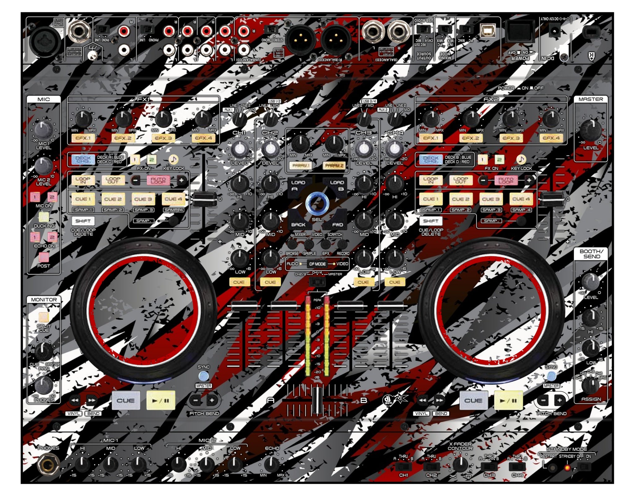 Denon DJ MC 6000 Skin Sparkasm Red