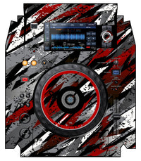 Pioneer DJ XDJ 1000 MK2 Skin Sparkasm Red