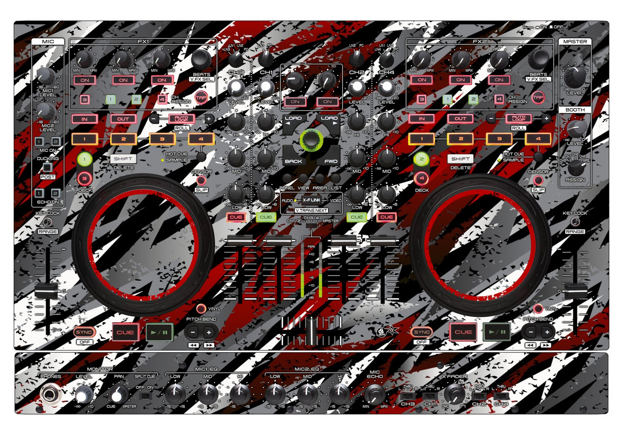 Denon DJ MC 6000 MK2 Skin Sparkasm Red