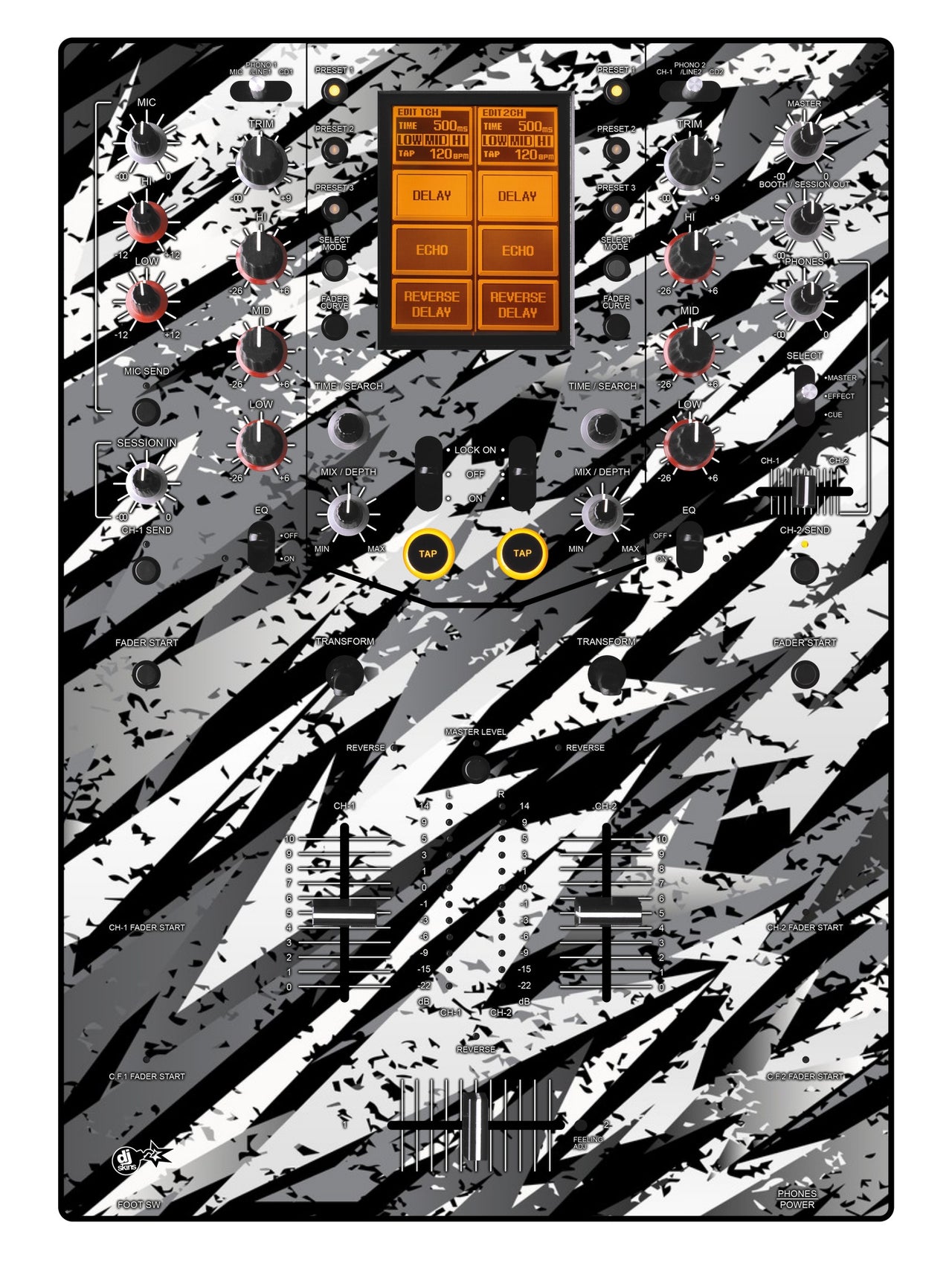 Pioneer DJ DJM 909 Skin Sparkasm White