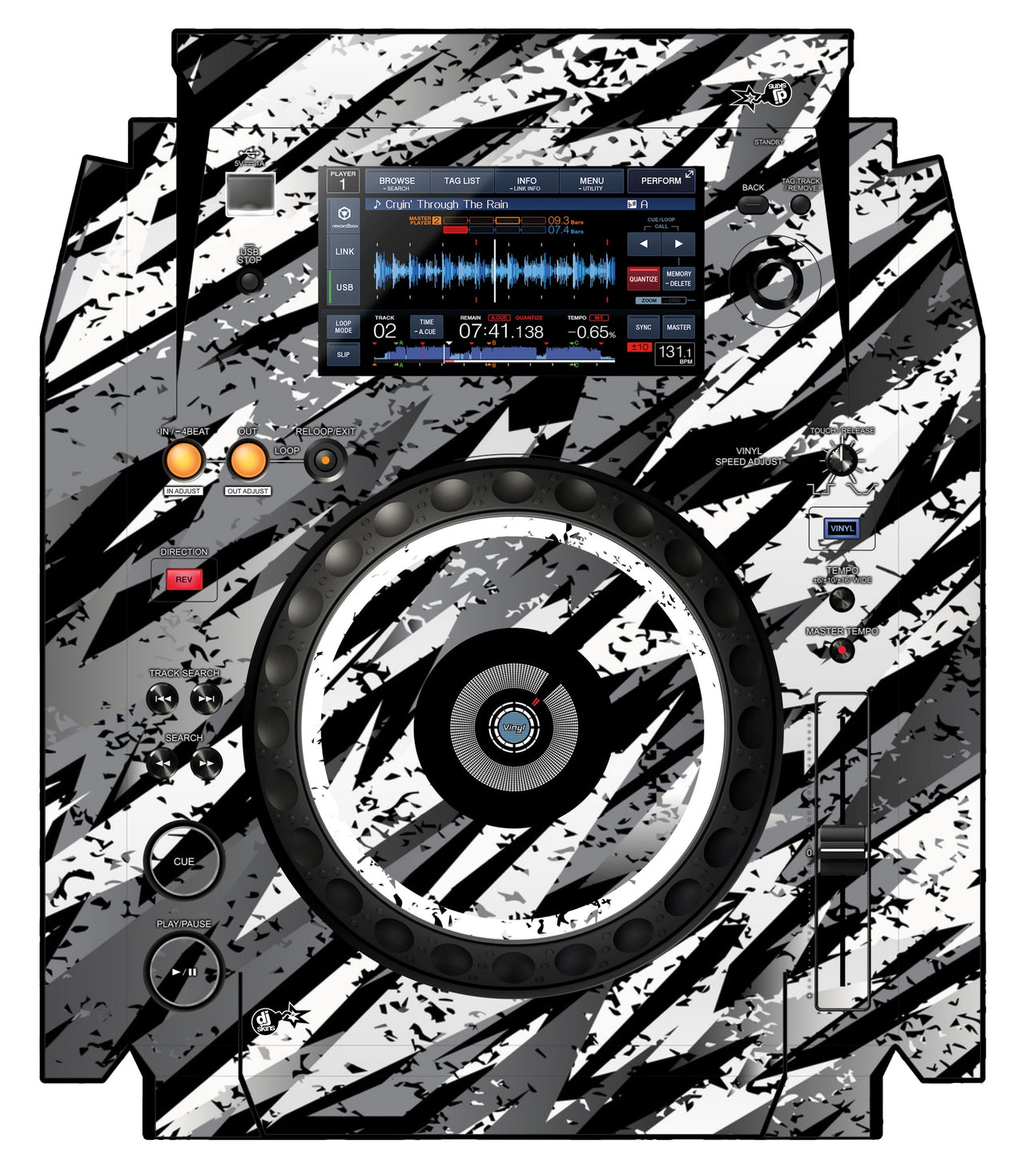 Pioneer DJ XDJ 1000 Skin Sparkasm White