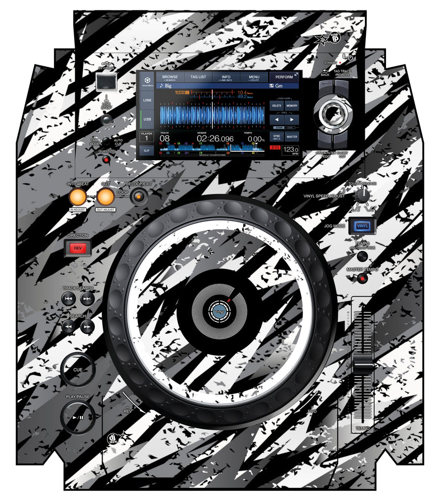 Pioneer DJ XDJ 1000 MK2 Skin Sparkasm White