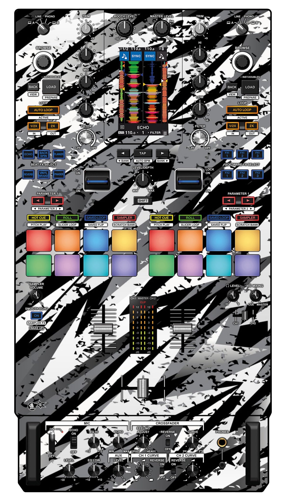 Pioneer DJ DJM S11 Skin Sparkasm White