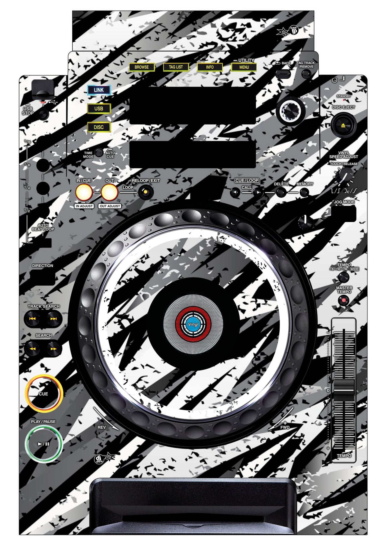 Pioneer DJ CDJ 900 Skin Sparkasm White