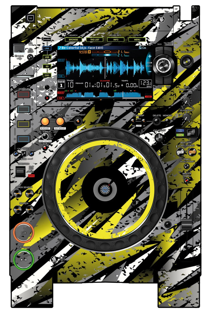 Pioneer DJ CDJ 2000 NEXUS 2 Skin Sparkasm Yellow