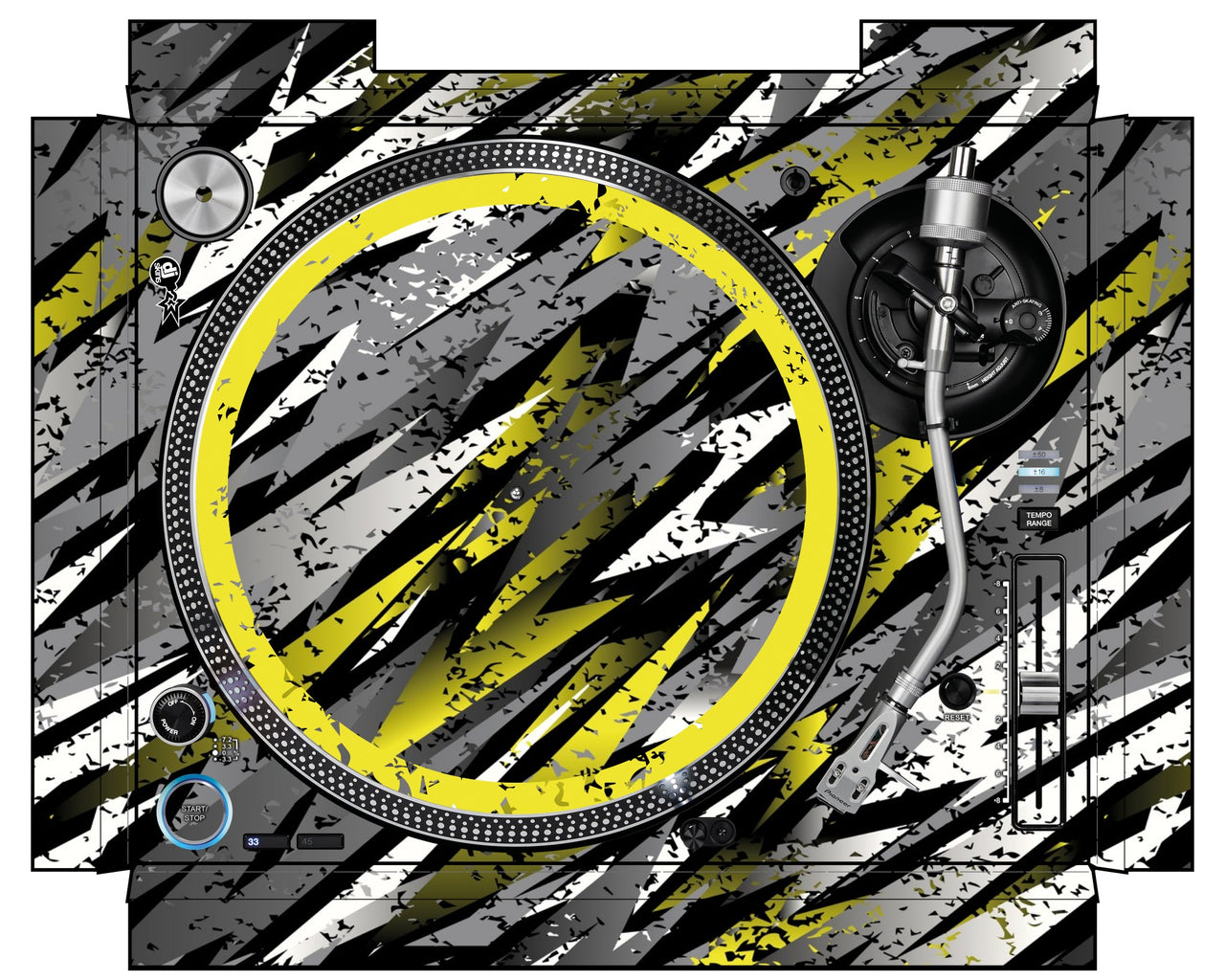 Pioneer DJ PLX 1000 Skin Sparkasm Yellow