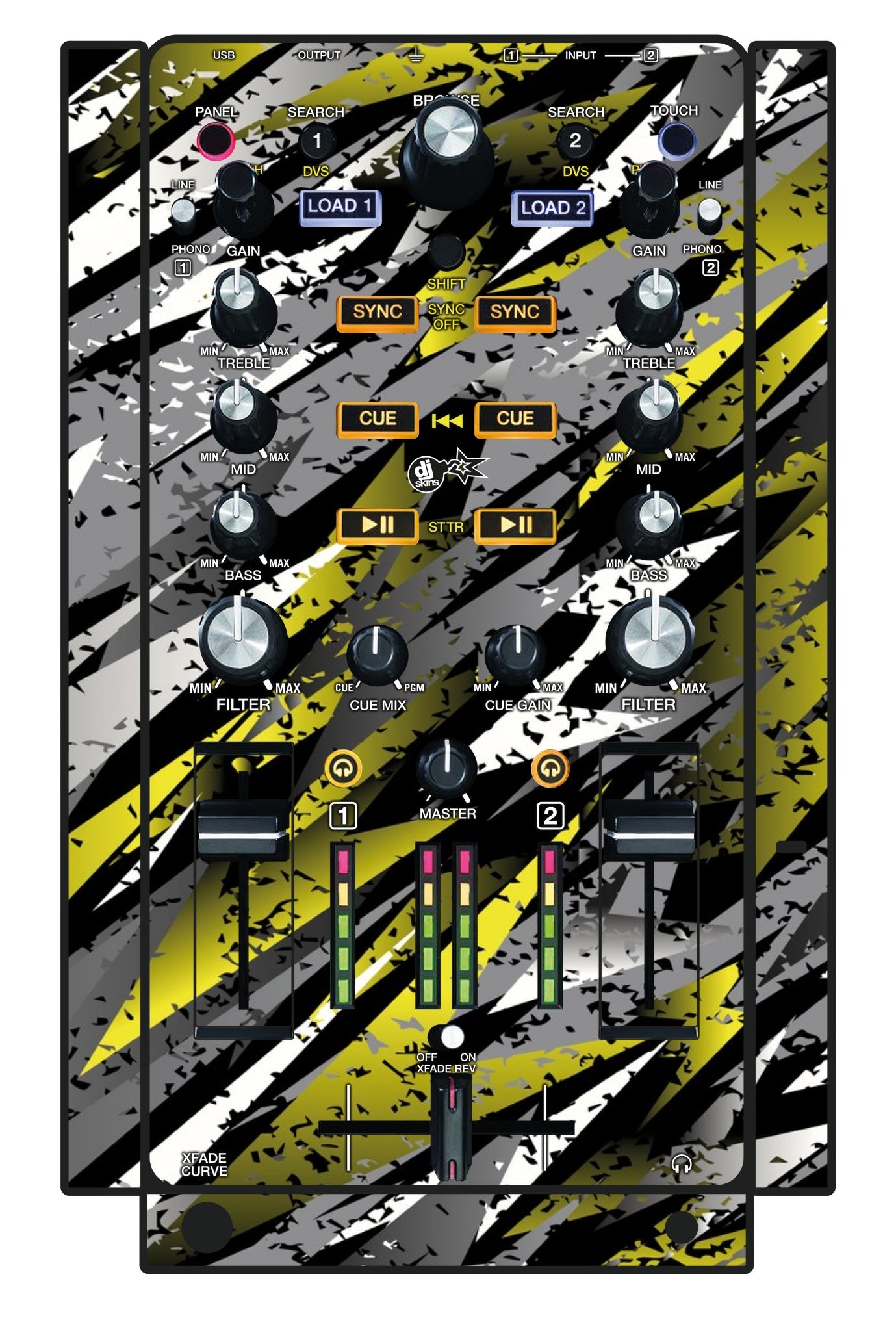 Akai Pro AMX Skin Sparkasm Yellow