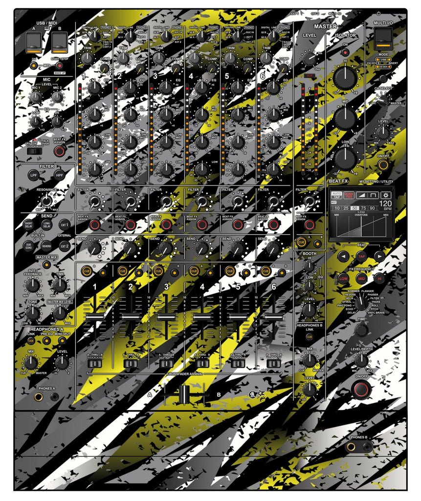 Pioneer DJ DJM V10 Skin Sparkasm Yellow