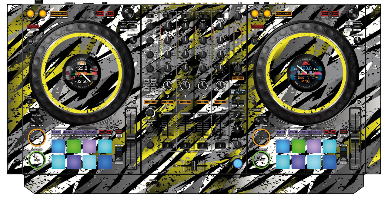 Pioneer DJ DDJ 1000 SRT Skin Sparkasm Yellow