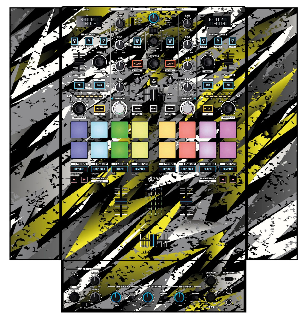 Reloop Elite Skin Sparkasm Yellow