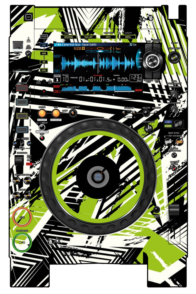Pioneer DJ CDJ 2000 NEXUS 2 Skin Spike Green