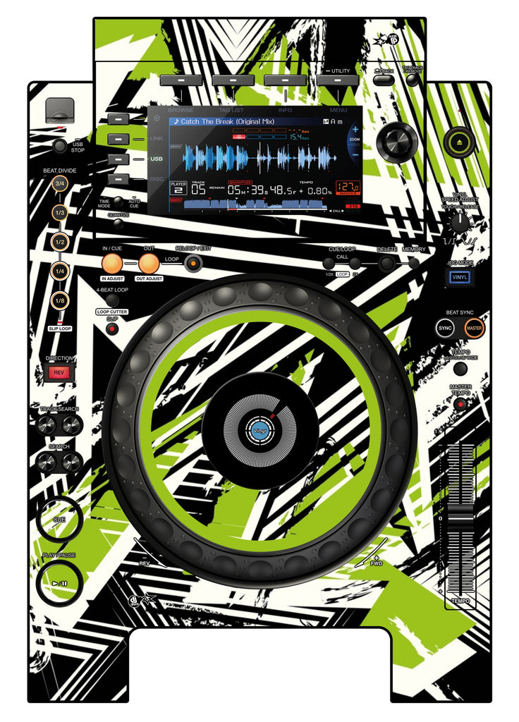 Pioneer DJ CDJ 900 NEXUS Skin Spike Green
