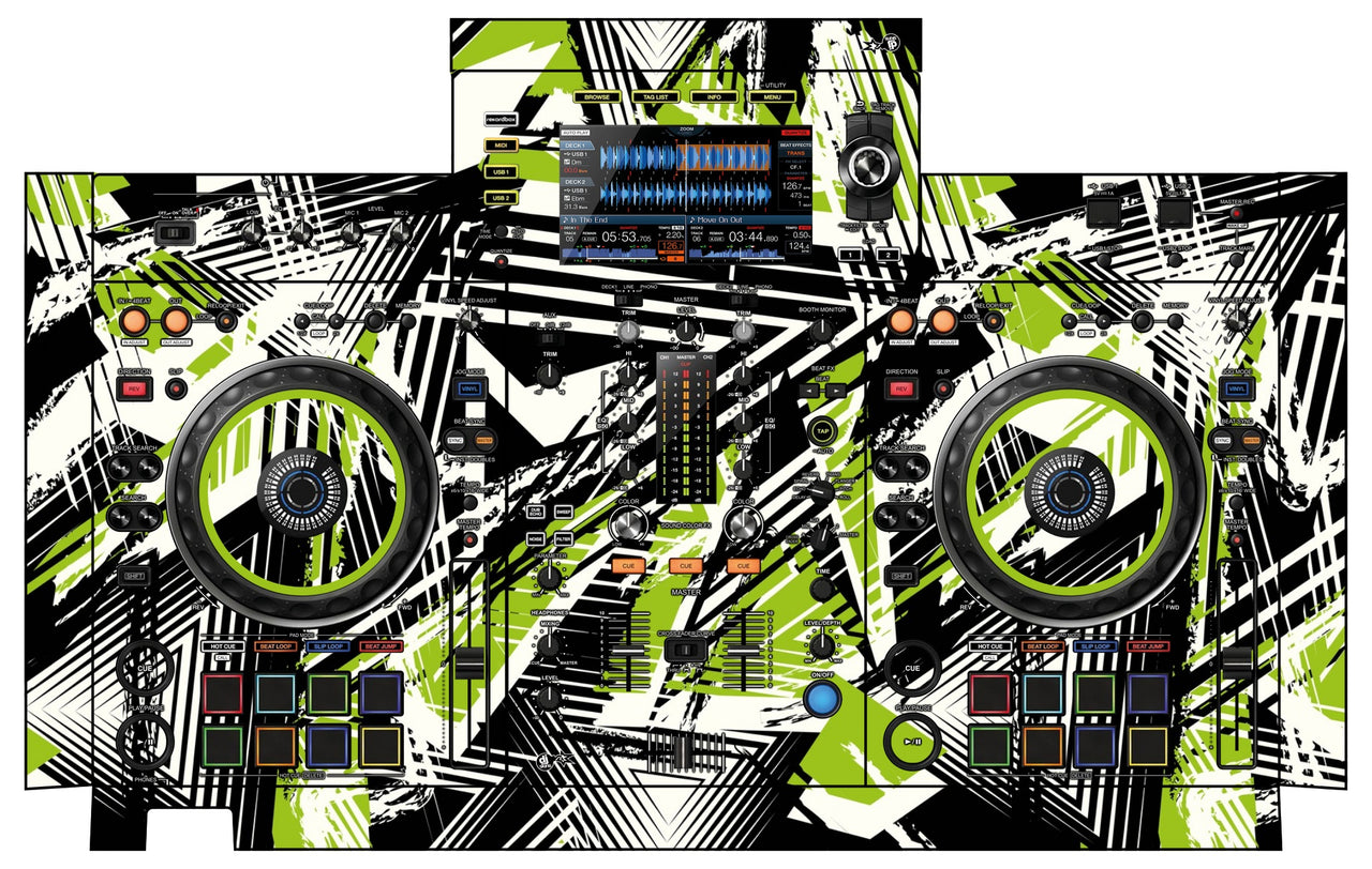 Pioneer DJ XDJ RX 2 Skin Spike Green